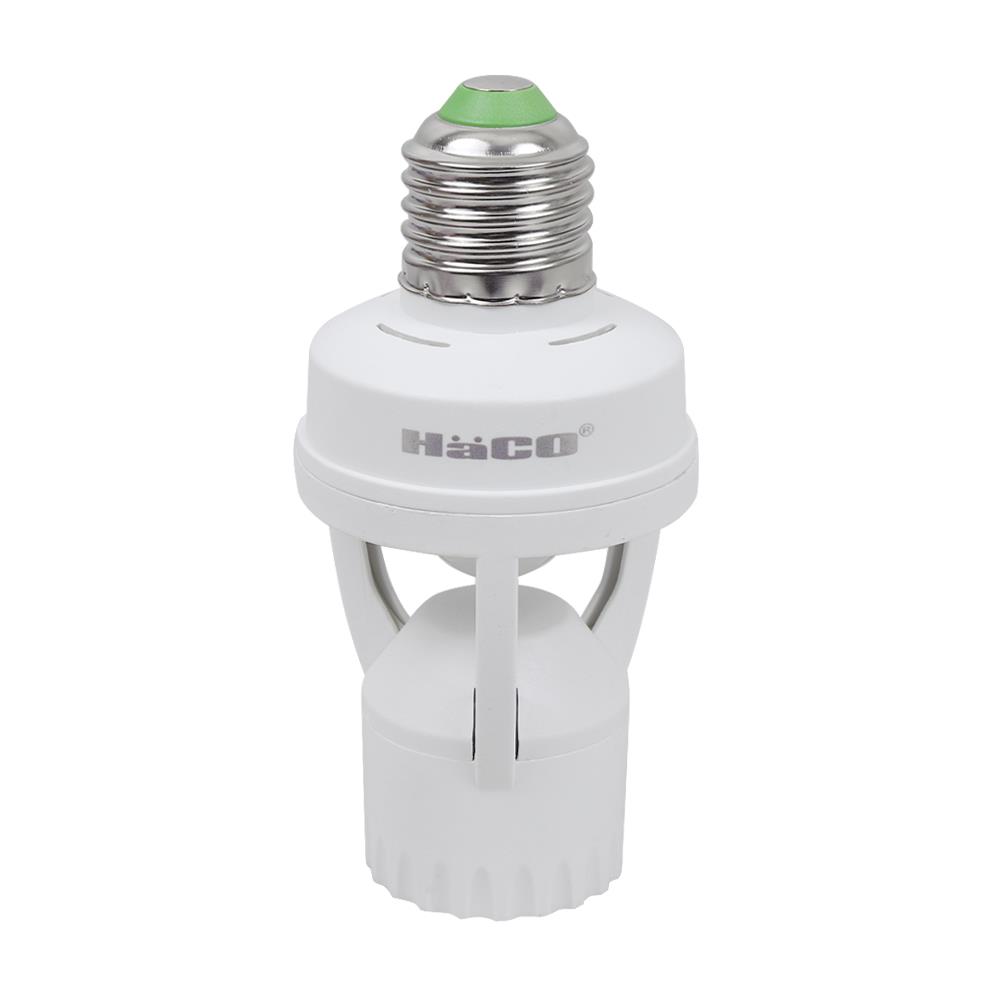 ขั้วหลอดเซ็นเซอร์ HACO LX-PR E27 สีขาว