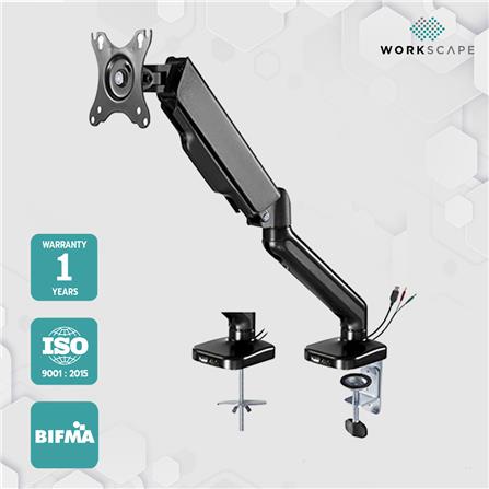 แขนจับจอมอนิเตอร์ WORKSCAPE SPRING สีดำ_1