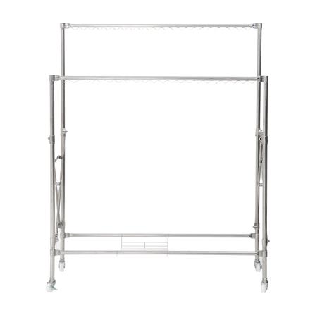 ราวตากผ้าบาร์คู่พับได้สเตนเลส 304 PLIM EMMA 1.2 ม. สีเงิน_1