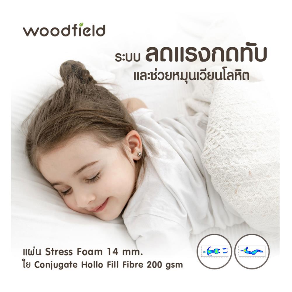 ที่นอน 5 ฟุต WOODFIELD W-NATURE II พร้อมหมอนหนุน 2 ชิ้น