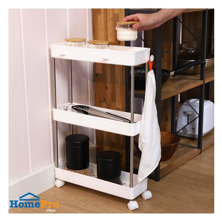 ชั้นวางของพลาสติก 3 ชั้น มีล้อ KECH NIFTY 40X13X60 ซม. สีขาว_4