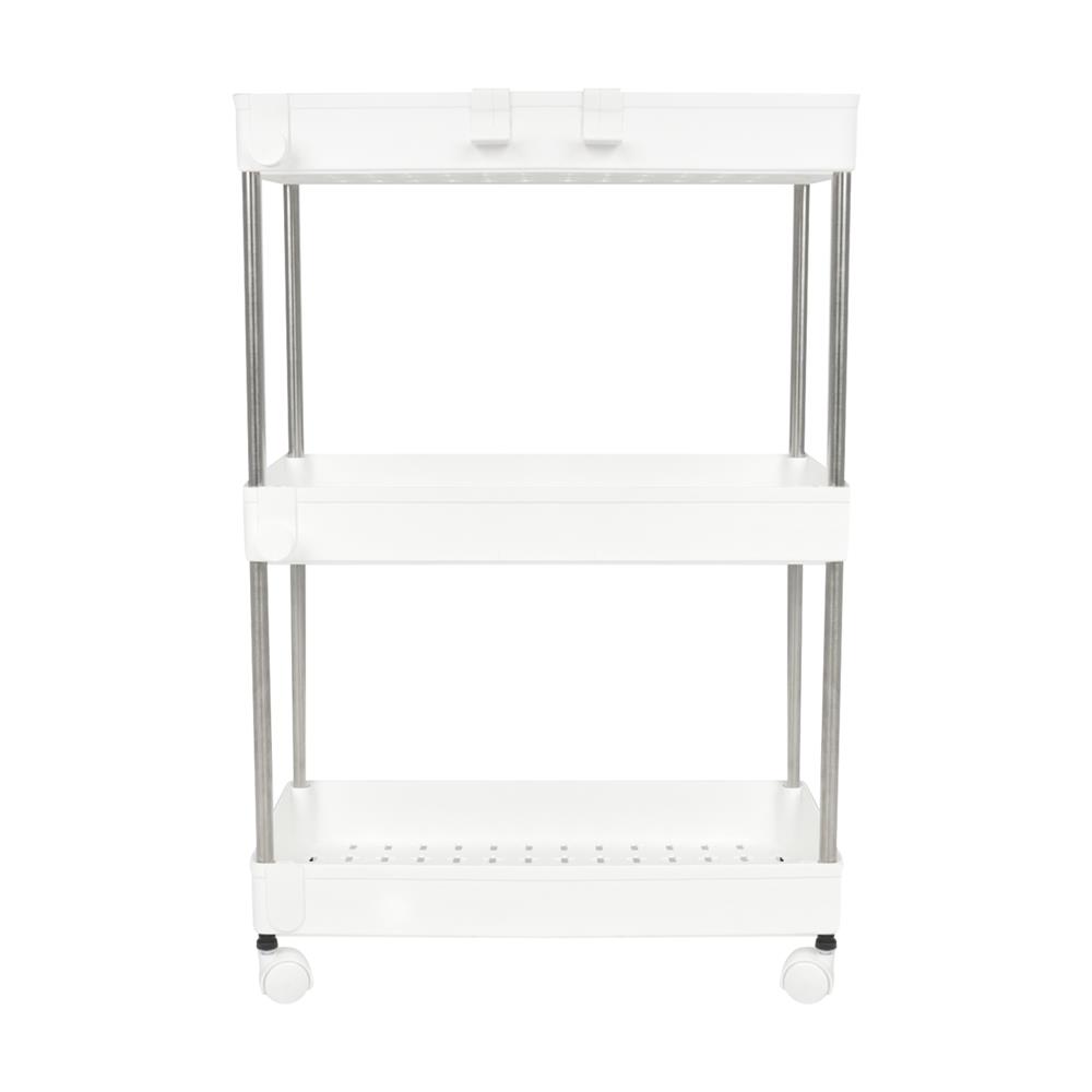 ชั้นวางของพลาสติก 3 ชั้น มีล้อ KECH NIFTY 40X22X60 ซม. สีขาว