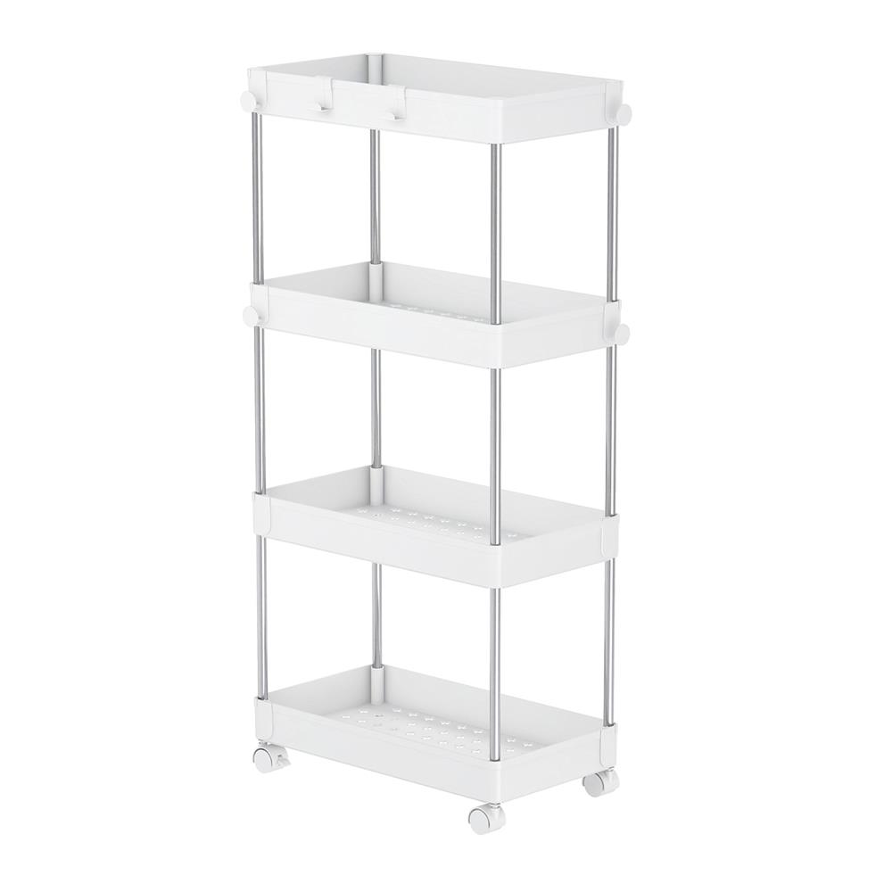 ชั้นวางของพลาสติก 4 ชั้น มีล้อ KECH NIFTY 40X22X85 ซม. สีขาว_0