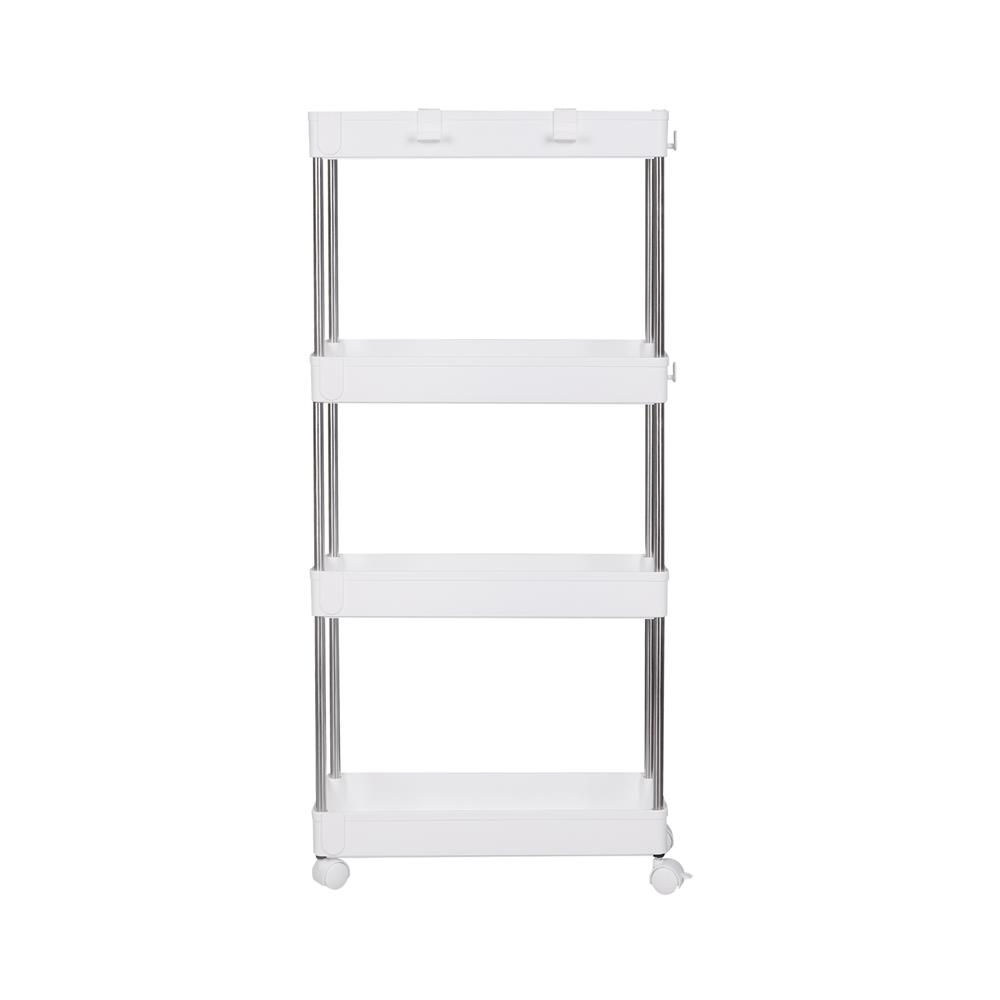 ชั้นวางของพลาสติก 4 ชั้น มีล้อ KECH NIFTY 40X22X85 ซม. สีขาว