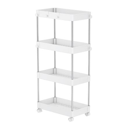 ชั้นวางของพลาสติก 4 ชั้น มีล้อ KECH NIFTY 40X22X85 ซม. สีขาว_1