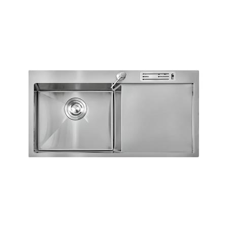 ซิงค์ฝัง 1 หลุม 1 ที่พัก DYNA HOME 10050 SBDT สีเงิน_0