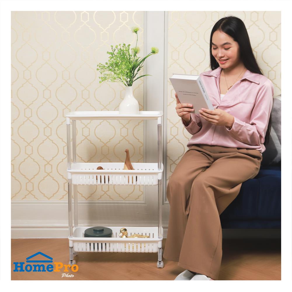 ชั้นวางของ 3 ชั้น มีล้อ KECH LINA 46.8X19.7X58.8 ซม.