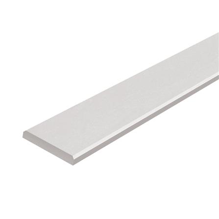 ไม้ระแนง DURAONE ขอบวี ผิวเรียบ 7.5X300X0.8 ซม. สีซีเมนต์