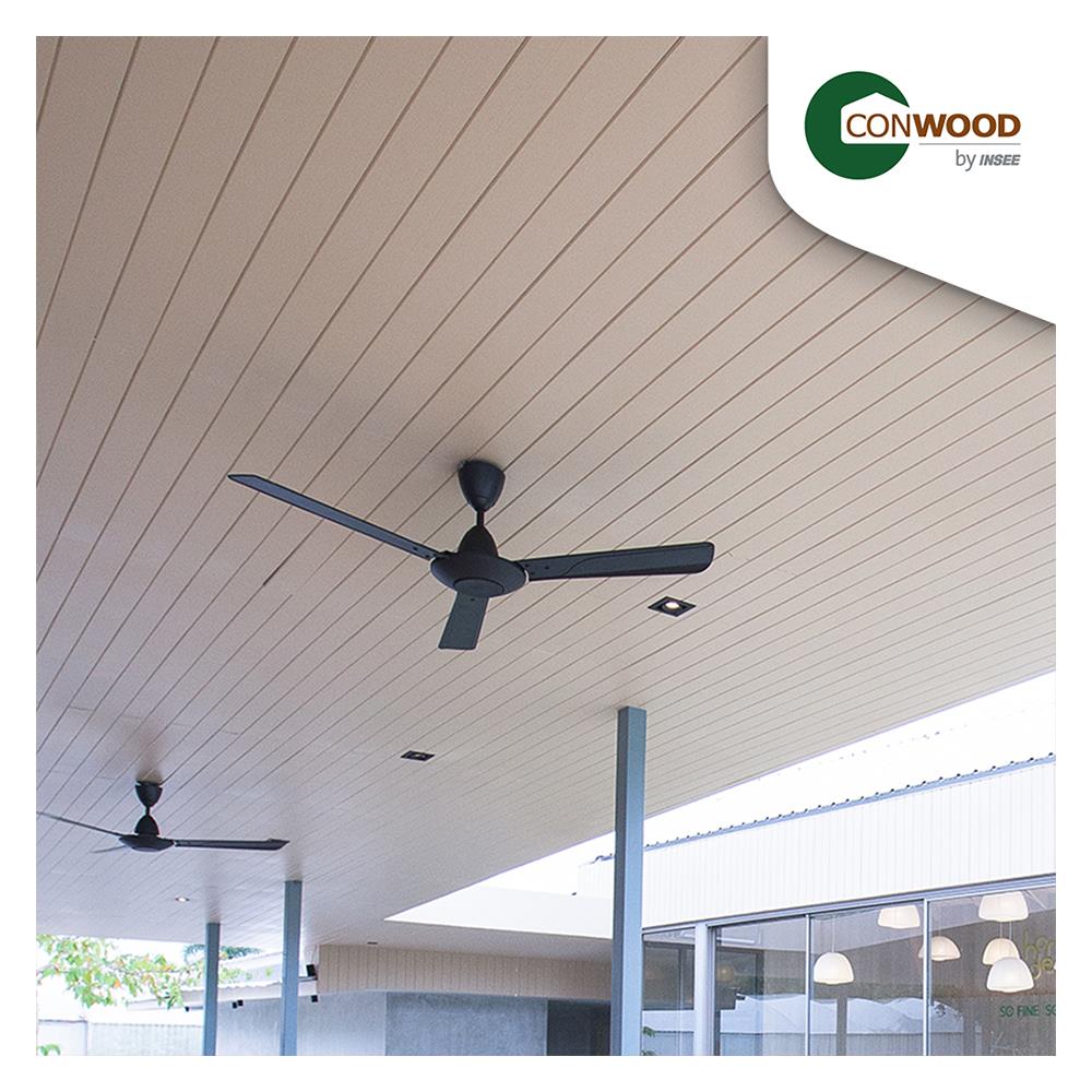 ไม้ระแนง ตกแต่งฝ้า CONWOOD 3 นิ้ว 7.5X305X1.1 ซม. สีขาวงาช้าง