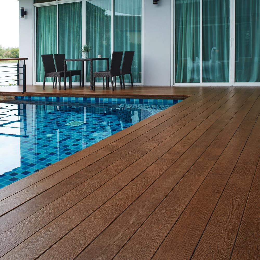 ไม้พื้น SHERA ขอบวี ลายชัยพฤกษ์ 15X300X2.5 ซม. สีน้ำตาล