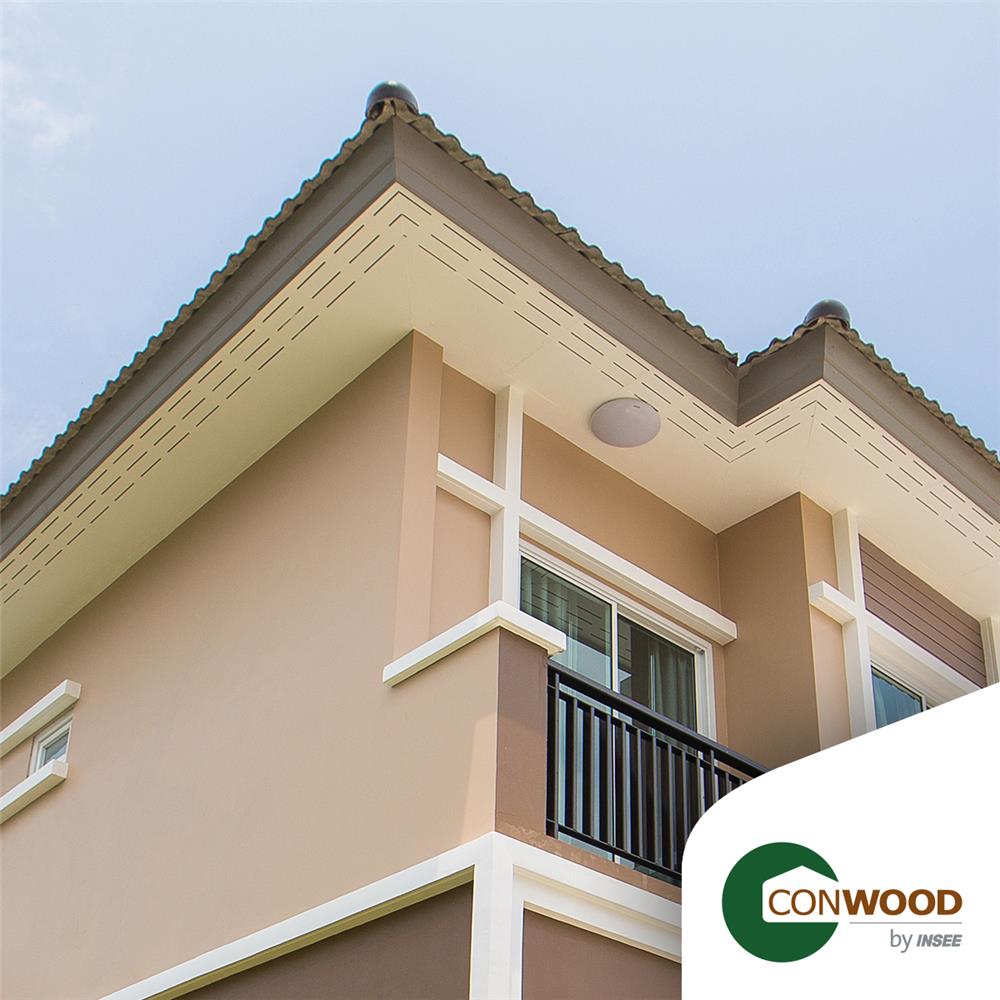 ไม้เชิงชาย CONWOOD 2IN1 23.5X305X2.2 ซม. สีขาวงาช้าง