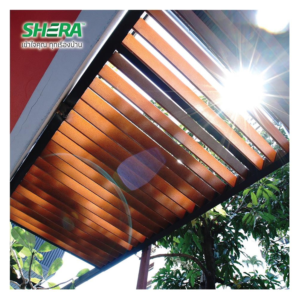 ไม้ระแนง SHERA SHINE LIGHT 7.5X300X0.8 ซม. สีไม้โอ๊คแดง