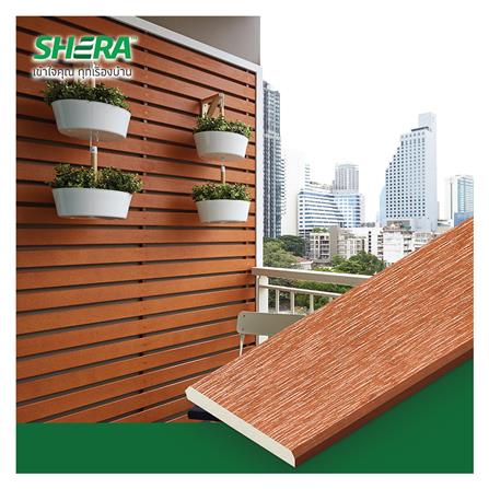 ไม้ระแนง SHERA SHINE LIGHT 7.5X300X0.8 ซม. สีไม้โอ๊คแดง_2