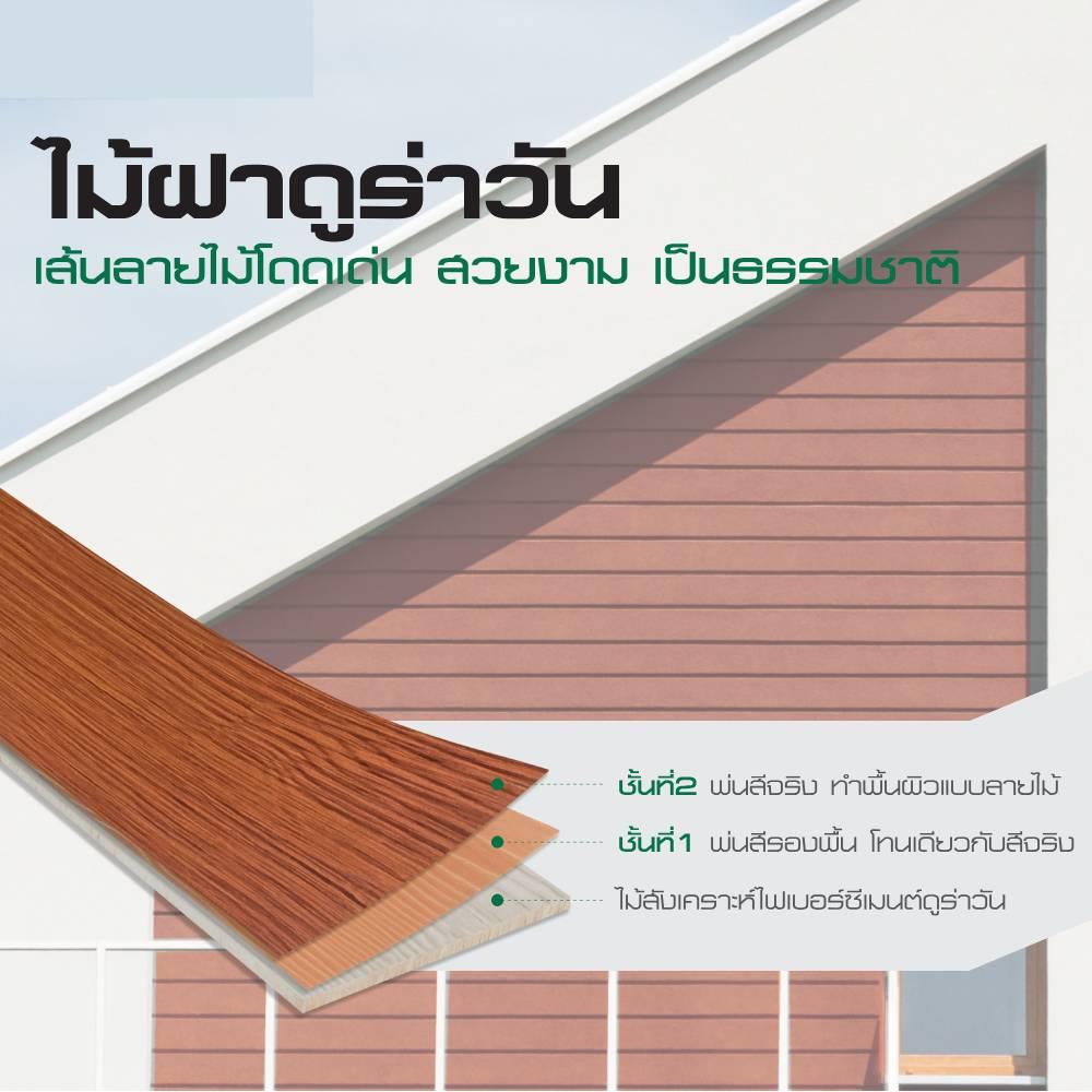 ไม้ฝา DURAONE 15X300X0.8 ซม. สีไม้สักทอง