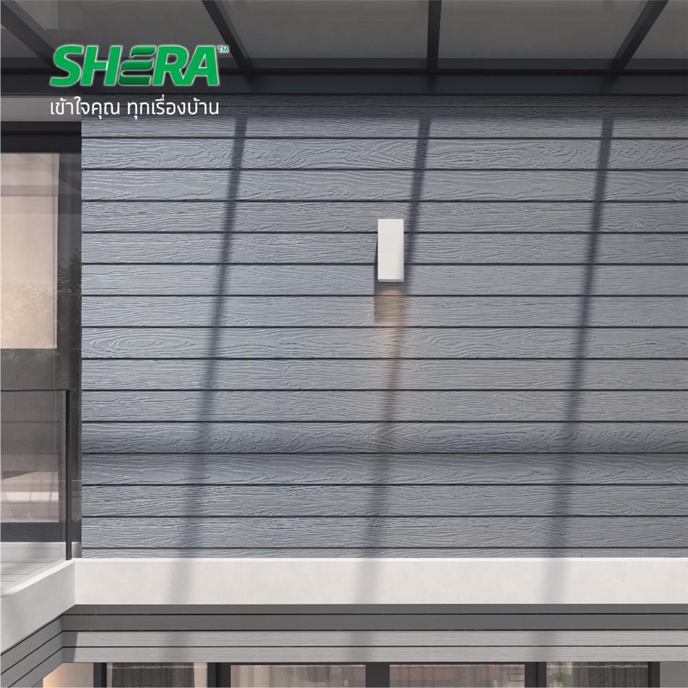 ไม้ฝา SHERA ลายสัก 15x400x0.8 ซม. สีเทาโมเดิร์น