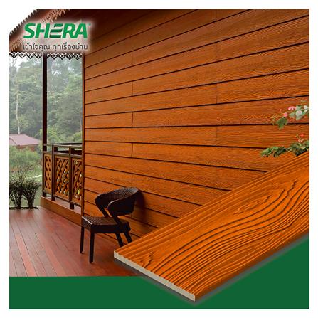 ไม้ฝา SHERA ลายสักขอบตรง 15X300X0.8 ซม. สีสักทรายทอง_1