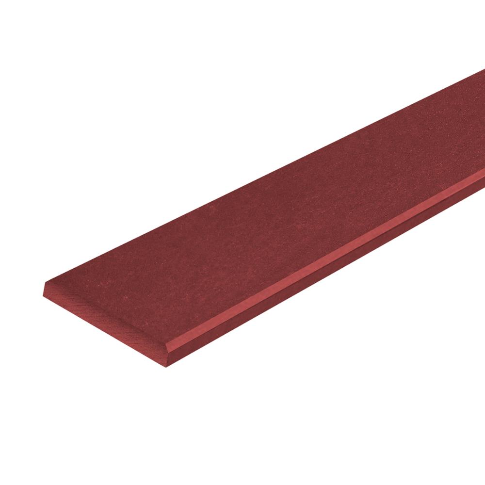 ไม้ระแนง DURAONE ผิวเรียบ ขอบวี 7.5X300X0.8 ซม. สีแดงมะฮอกกานี