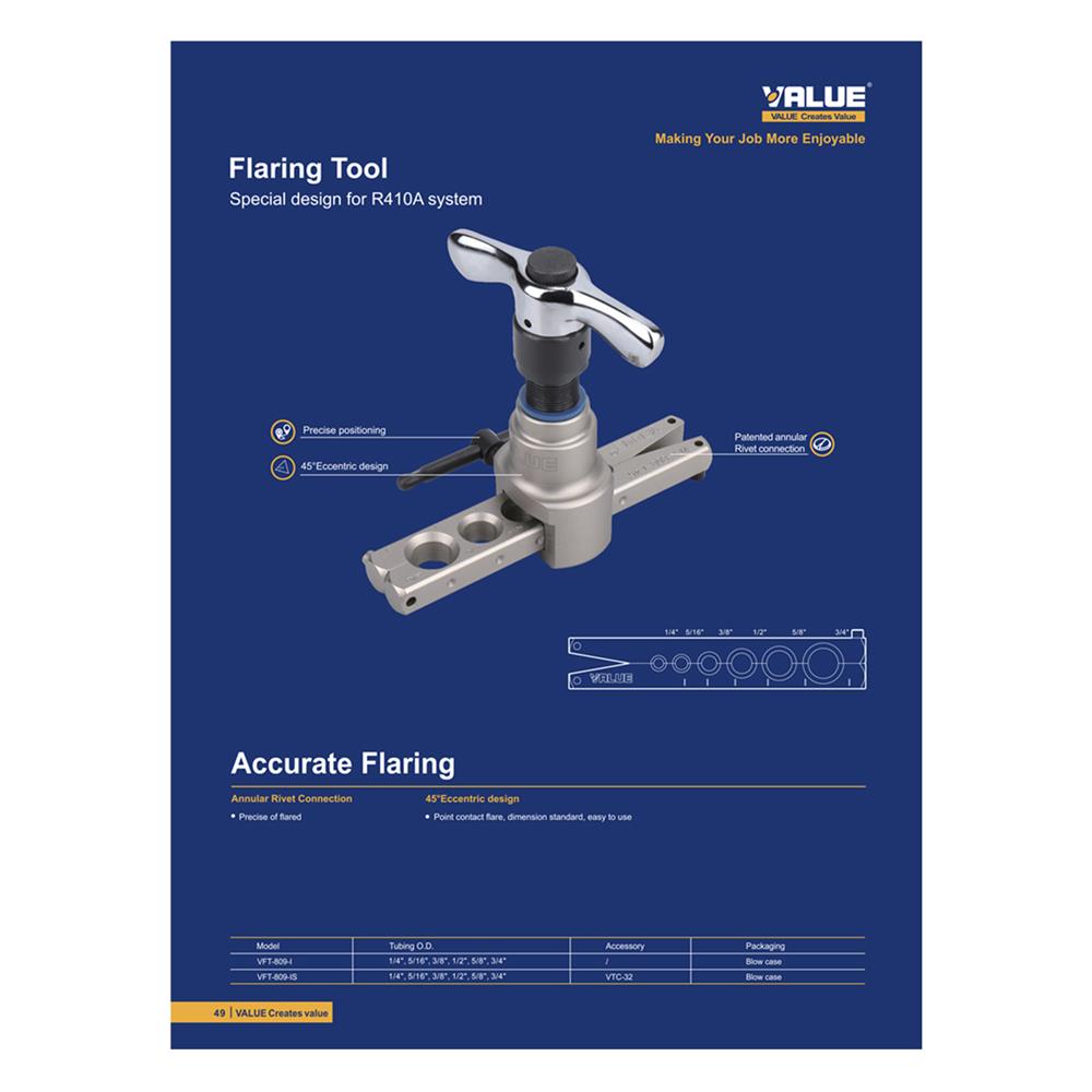 บานแฟร์หัวหมุนก๊อกแก๊ก VALUE VFT-809-I 1/4 นิ้ว - 3/4 นิ้ว