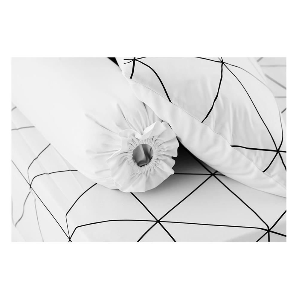 ชุดผ้าปูที่นอน 5 ฟุต 6 ชิ้น LOTUS BLACK&WHITE LI-BW 01W