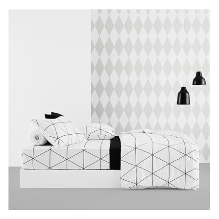 ชุดผ้าปูที่นอน 5 ฟุต 6 ชิ้น LOTUS BLACK&WHITE LI-BW 01W_0