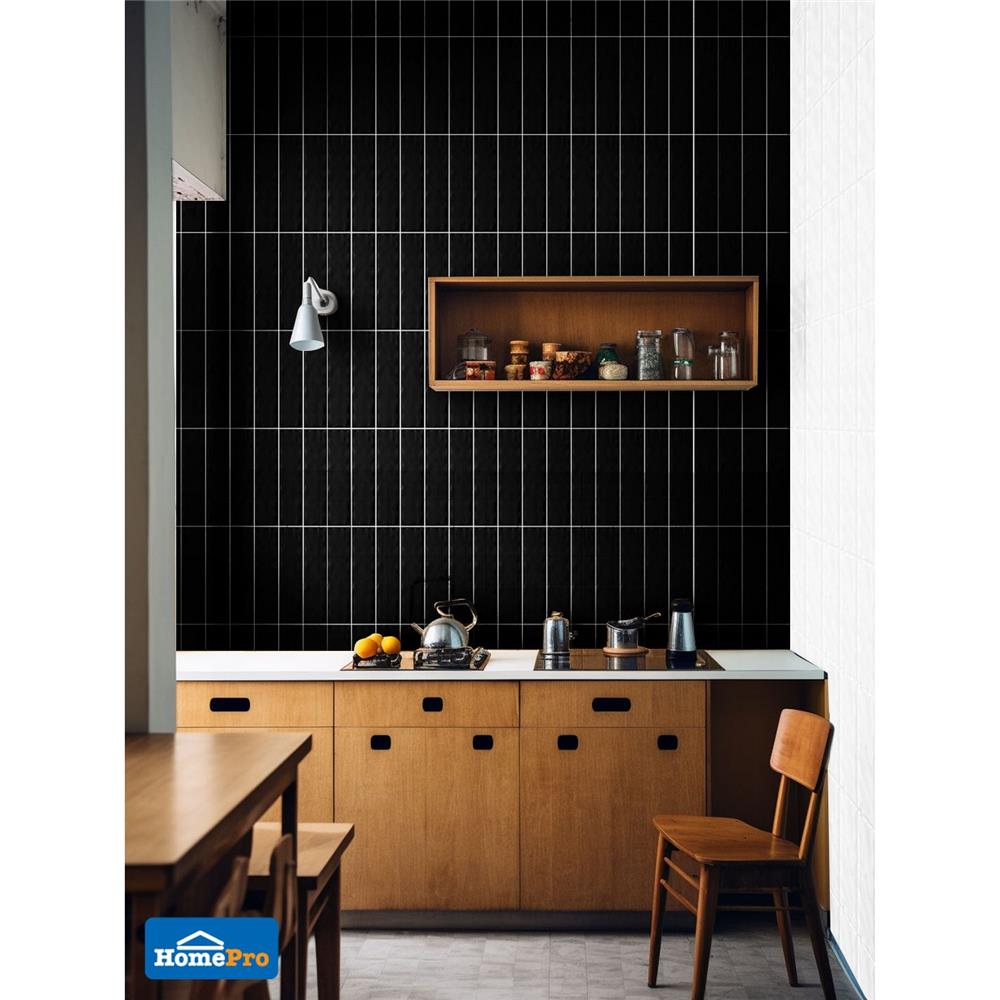 กระเบื้องผนัง 7.5x30 ซม. TARA คลาวดี้ ดำ