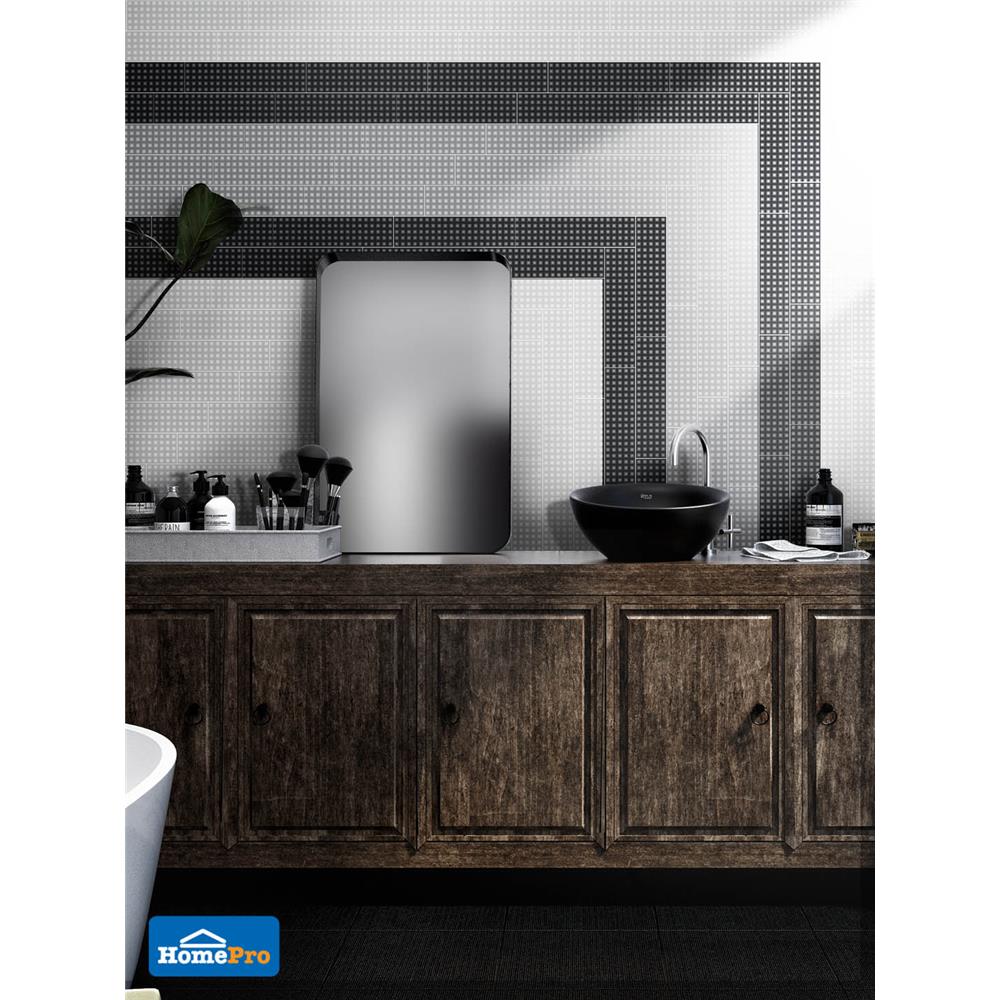 กระเบื้องผนัง 7.5x30 ซม. TARA เอ็มบอส ชีค เกรย์