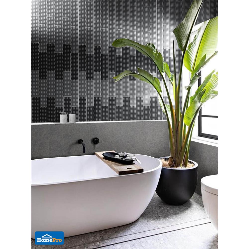 กระเบื้องผนัง 7.5x30 ซม. TARA เอ็มบอส ชีค เกรย์