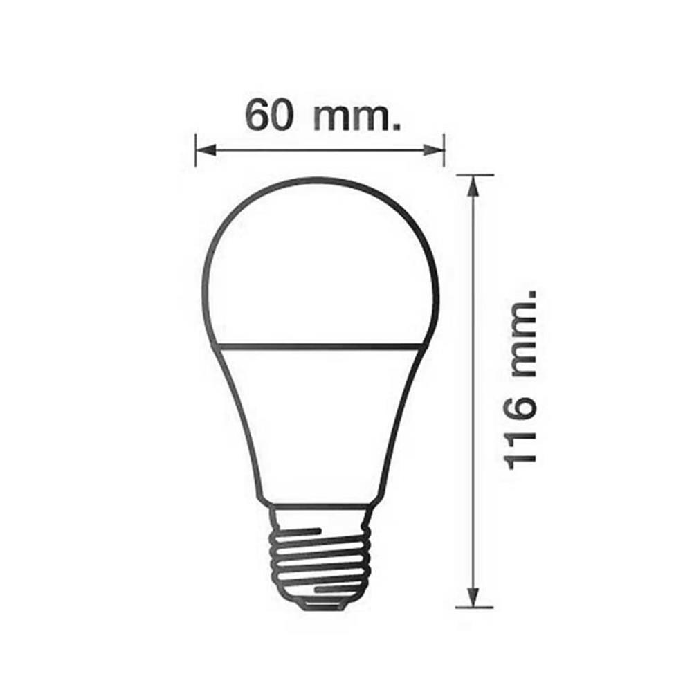 หลอดไฟ LED RACER A60 KIMMIE 12 วัตต์ DAYLIGHT E27 สีขาว