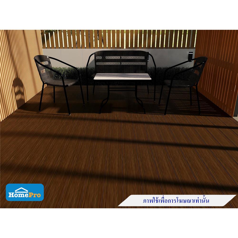 ไม้พื้น SHERA คัลเลอร์ทรู ลายเสี้ยน ขอบวี 15X300X2.5 ซม. สีบราวน์เวงเก้