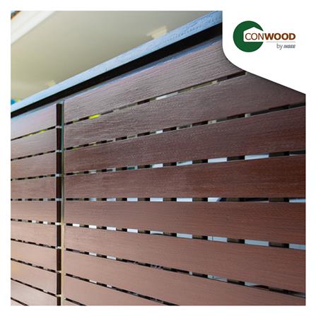 ไม้รั้ว หัวตัด CONWOOD ชัยพฤกษ์ หน้า 4 นิ้ว 10X150X1.6 ซม. สีไม้สัก_4