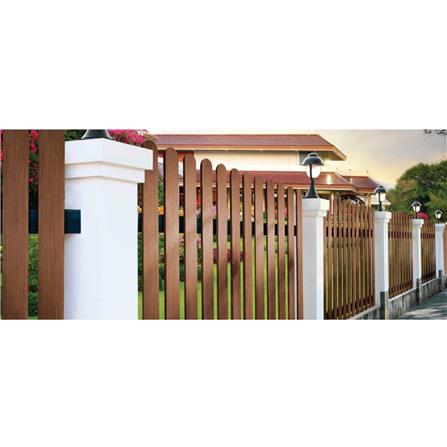 ไม้รั้ว หัวโค้ง CONWOOD พฤกษา หน้า 4 นิ้ว 10X100X1.6 ซม. สีไม้สัก_4