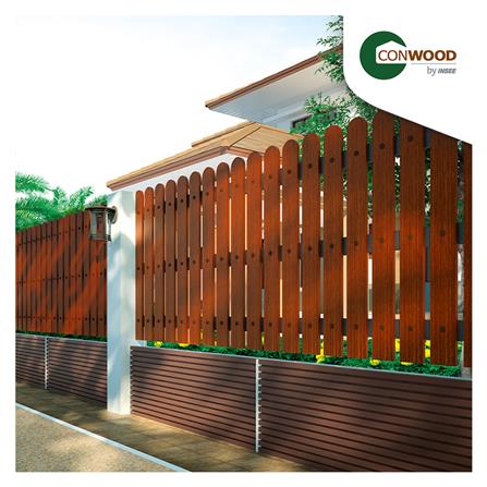 ไม้รั้ว CONWOOD พฤกษา 10X150X1.6 ซม. สีมะฮอกกานี_3