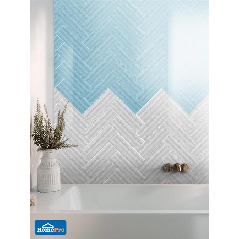 กระเบื้องผนัง 10x30 ซม. TARA เอมบอสโฟล์ท ไวท์