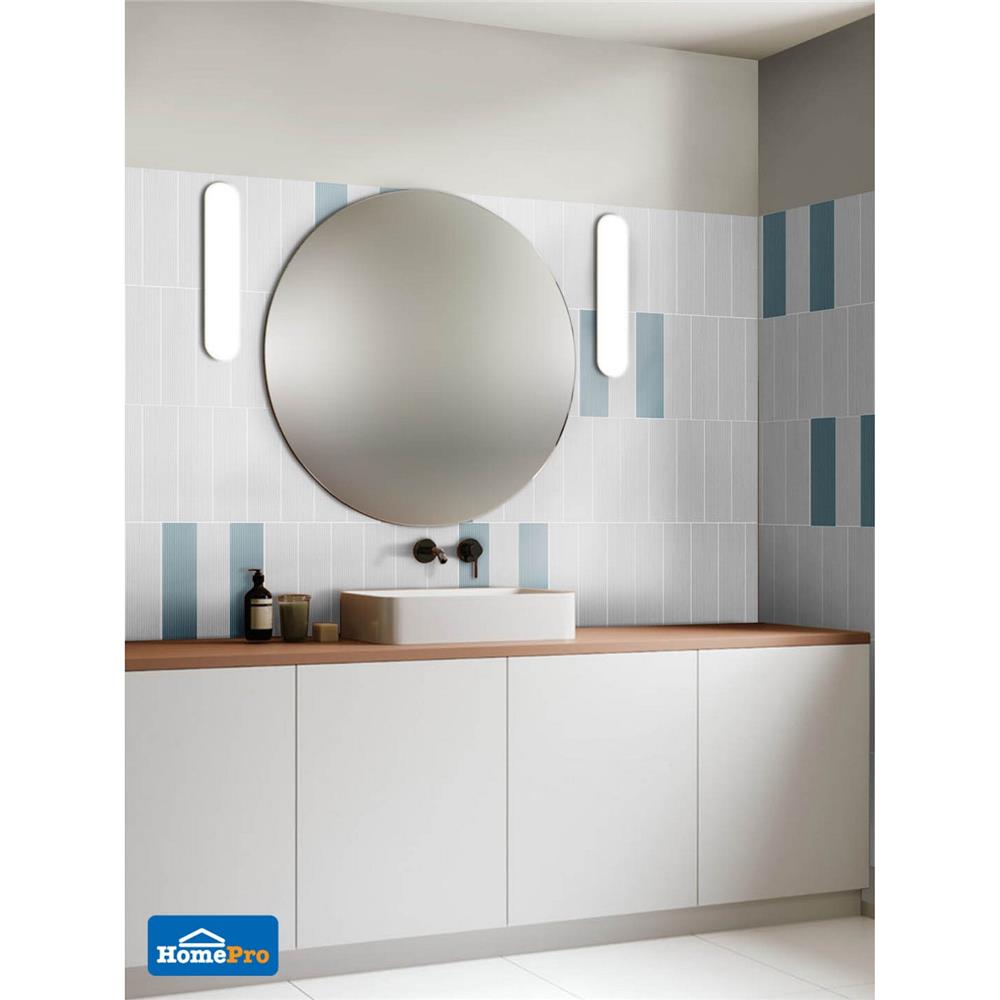 กระเบื้องผนัง 10x30 ซม. TARA เอมบอสโฟล์ท ไวท์