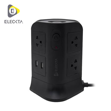รางปลั๊กไฟทาวเวอร์ 6 ช่อง 2 สวิตช์ 4 USB ELECKTA 3...