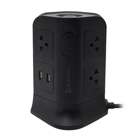 รางปลั๊กไฟทาวเวอร์ 6 ช่อง 2 สวิตช์ 4 USB ELECKTA 3...