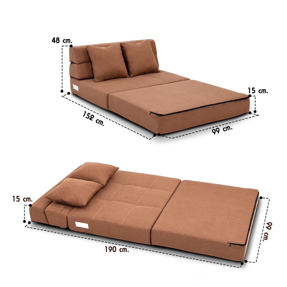 โซฟาเบด THAIBULL OLT501-100 สีน้ำตาล