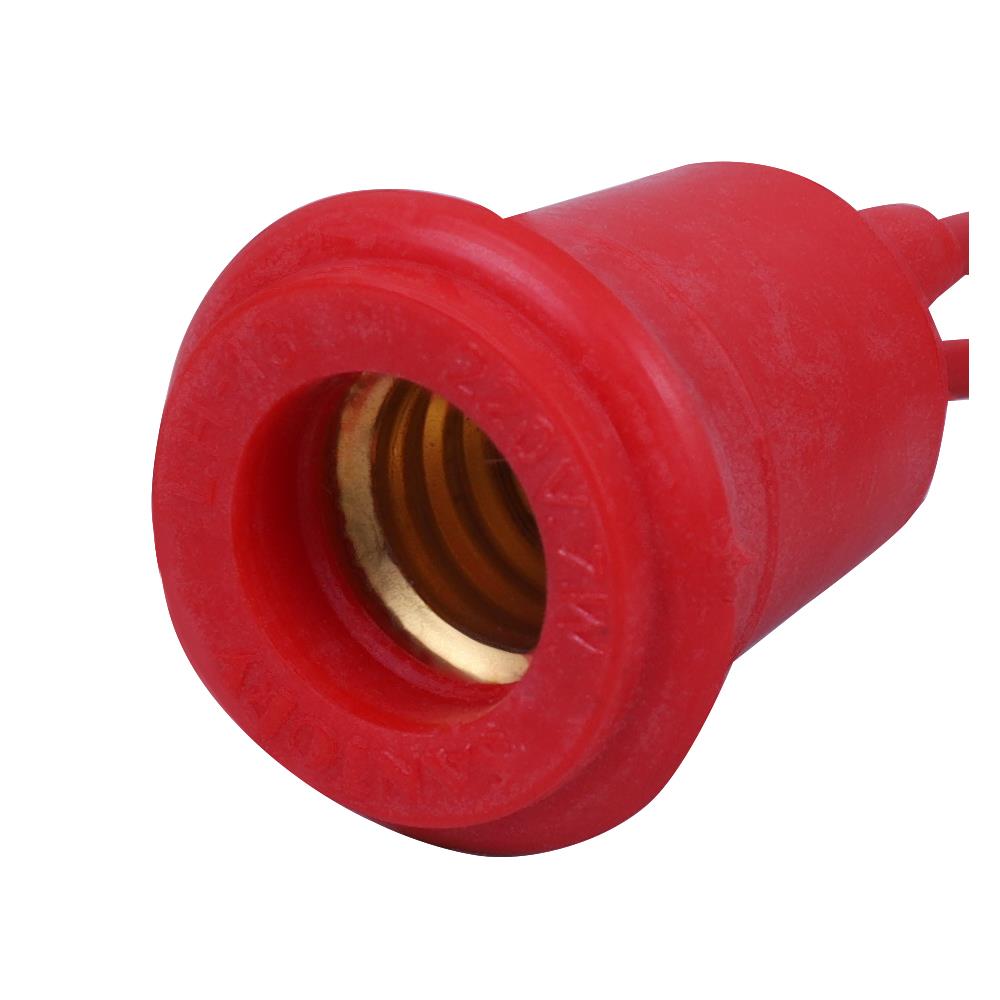 ขั้วยางกันน้ำเกลียว SANTORY E-12 LH-13 สีแดง