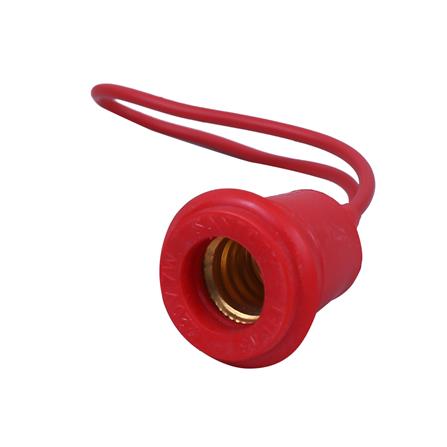 ขั้วยางกันน้ำเกลียว SANTORY E-12 LH-13 สีแดง_0