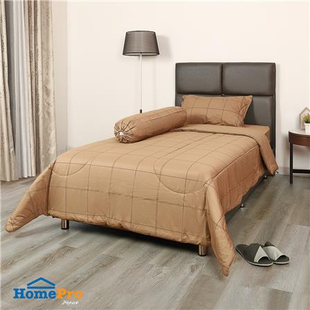 ชุดผ้าปูที่นอน 3.5 ฟุต 4 ชิ้น HOME LIVING STYLE KANA สีน้ำตาล