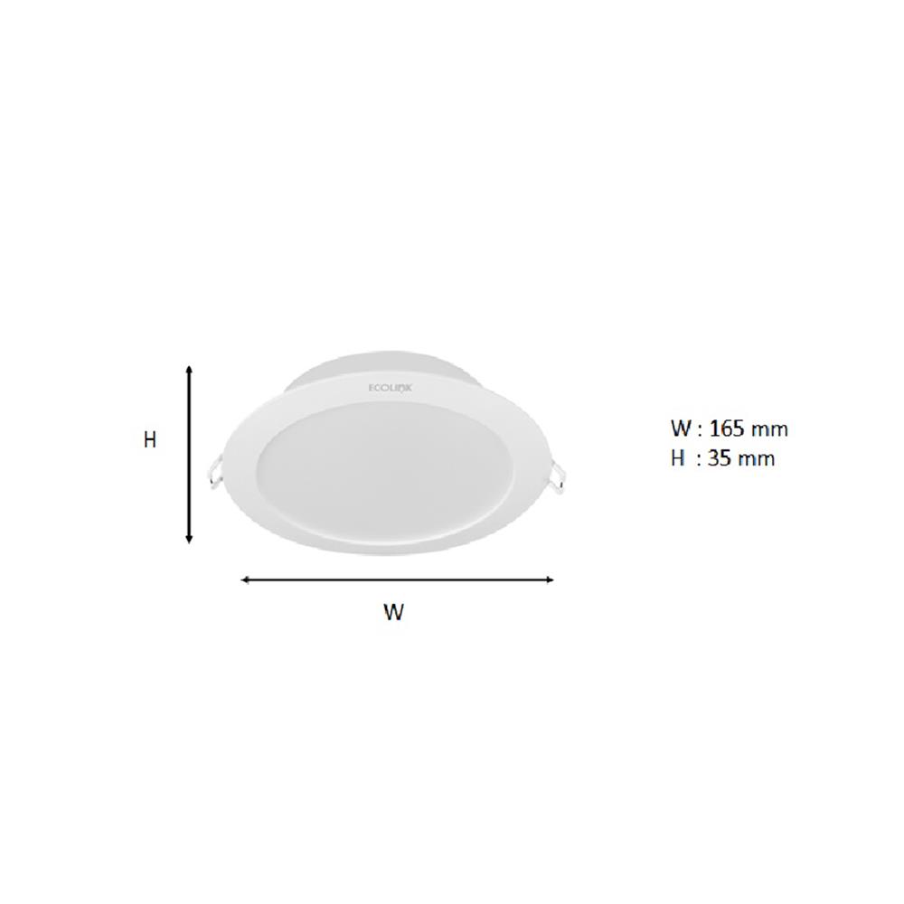 ดาวน์ไลท์ LED ECOLINK 6 นิ้ว 14 วัตต์ WARM WHITE สีขาว