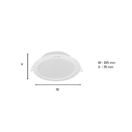 ดาวน์ไลท์ LED ECOLINK 6 นิ้ว 14 วัตต์ WARM WHITE สีขาว_5