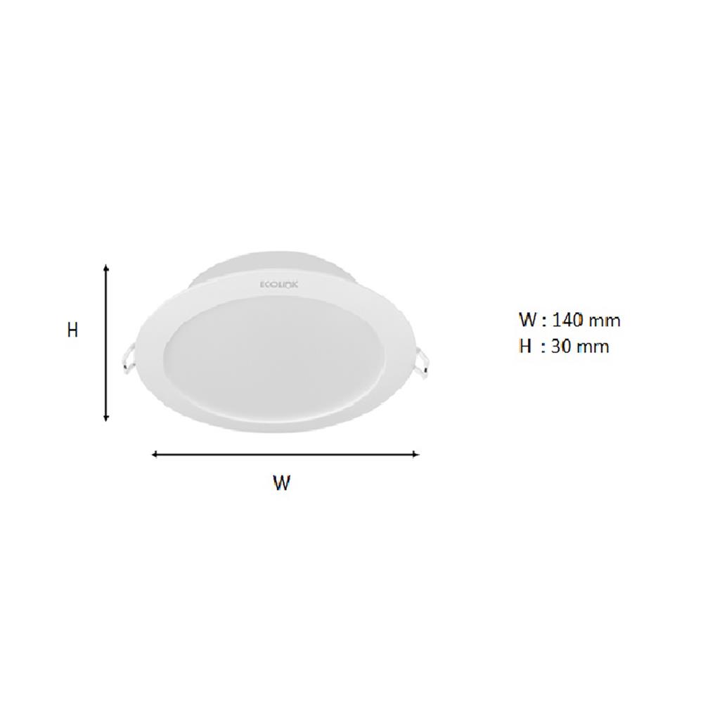 ดาวน์ไลท์ LED ECOLINK 5 นิ้ว 10 วัตต์ DAYLIGHT สีขาว