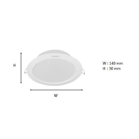 ดาวน์ไลท์ LED ECOLINK 5 นิ้ว 10 วัตต์ DAYLIGHT สีขาว_4