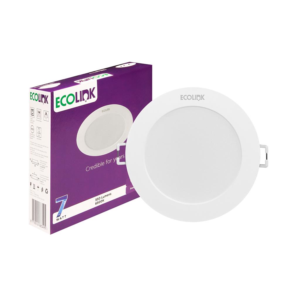ดาวน์ไลท์ LED ECOLINK 4 นิ้ว 7 วัตต์ DAYLIGHT สีขาว