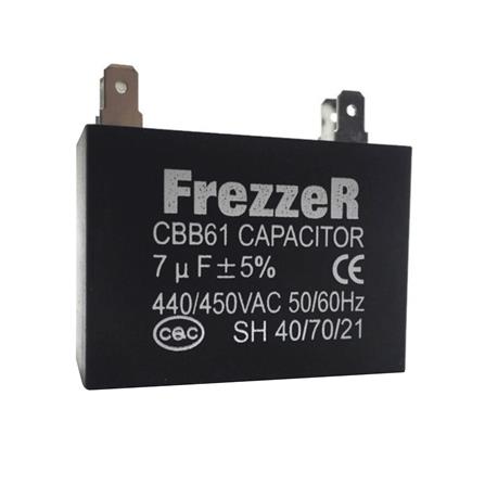 คาปาซิเตอร์พัดลม FREZZER 7 uF (ไมโครฟารัด)