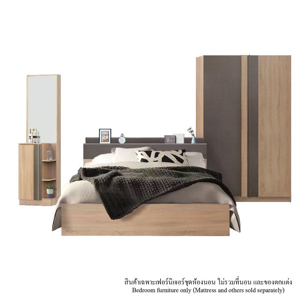 ชุดห้องนอน 5 ฟุต KONCEPT TOUCHI สี SOLID OAK