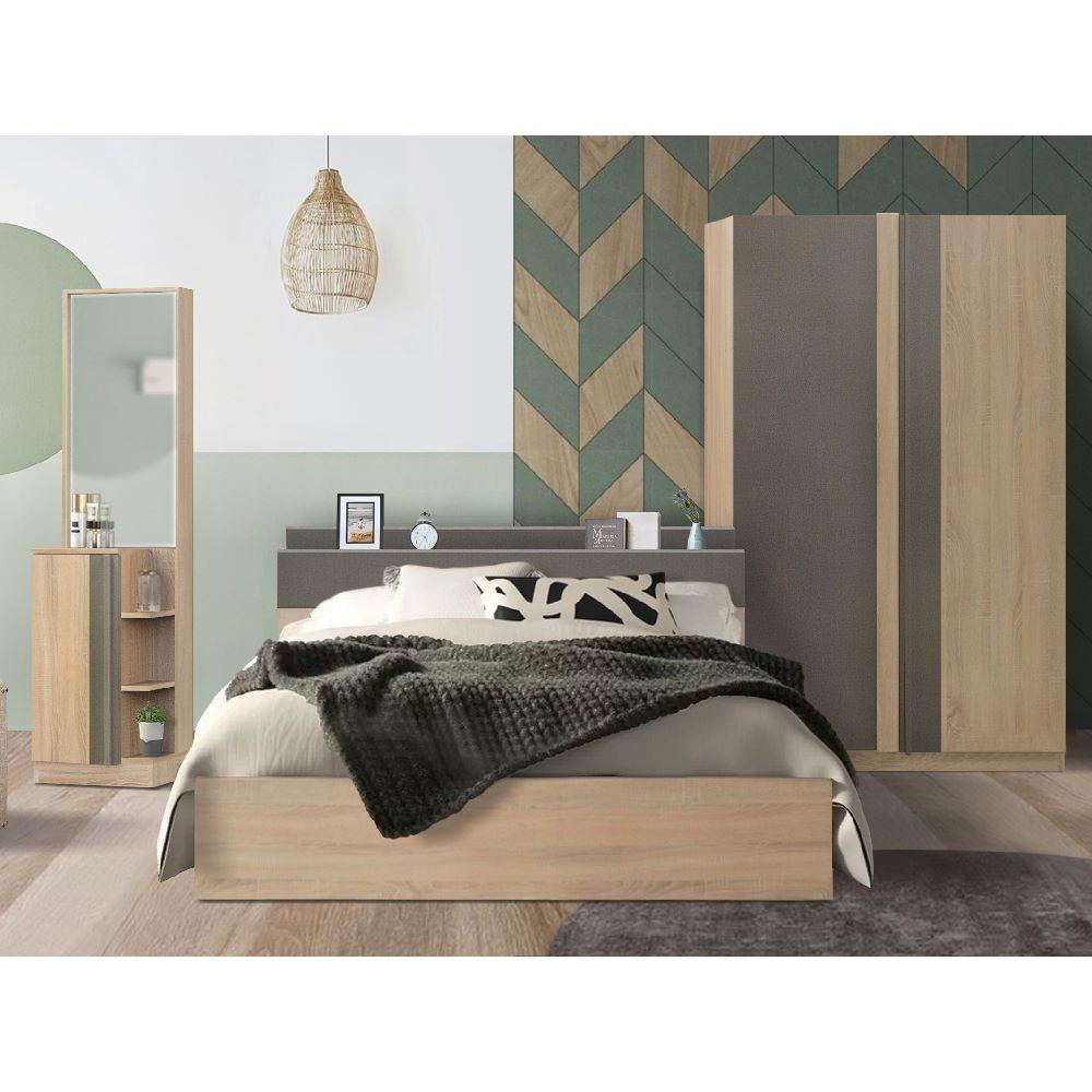 ชุดห้องนอน 5 ฟุต KONCEPT TOUCHI สี SOLID OAK