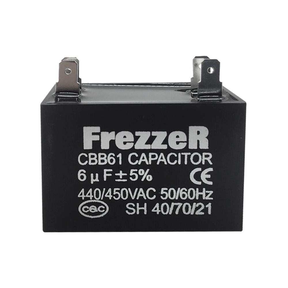 คาปาซิเตอร์พัดลม FREZZER 6 uF (ไมโครฟารัด)