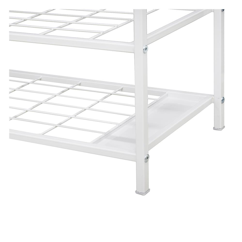 ชั้นวางรองเท้า 4 ชั้น พร้อมที่เก็บร่ม STACKO NOBLE 80x30x68 ซม. สีขาว